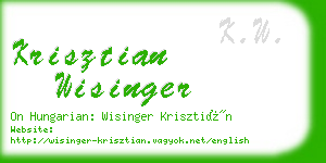 krisztian wisinger business card